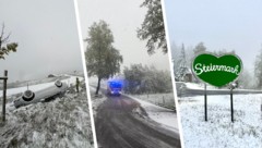 Der Schnee sorgte am Dienstag für zahlreiche Unfälle in Österreich.