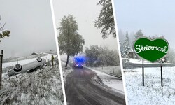 Der Schnee sorgte am Dienstag für zahlreiche Unfälle in Österreich.