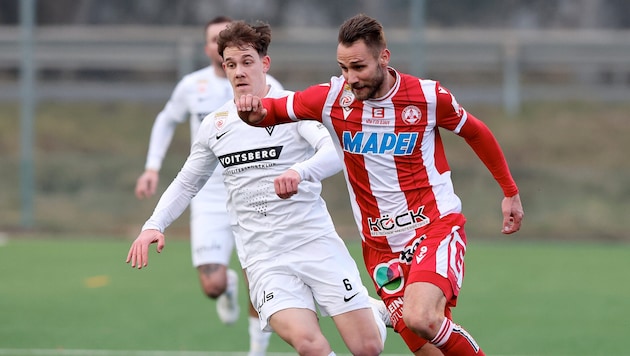 Ein „Derby“ gegen Voitsberg in Liga zwei will der GAK um Maderner (r.) verhindern.