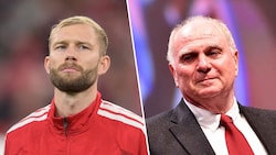 Mit seinen Aussagen hat Klub-Patron Uli Hoeneß (rechts) den Vertragspoker mit Konrad Laimer wohl ...