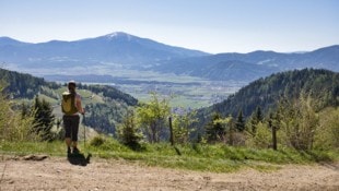Ein herrlicher Rundumblick auf Seetaler Alpen und Steirisches Randgebirge erwartet die Wanderer.