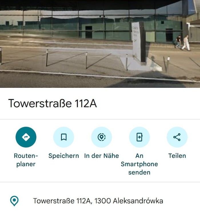 Auch auf Google Maps selbst war die dubiose Adresse ersichtlich.