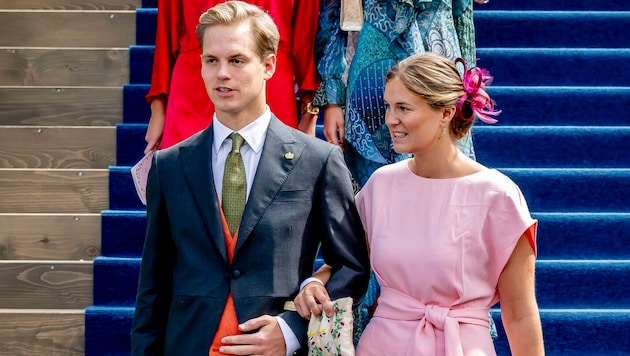 Lukas von Lattorff und Marie Wilczek bei der Hochzeit von Prinzessin Marie Caroline von und zu ...