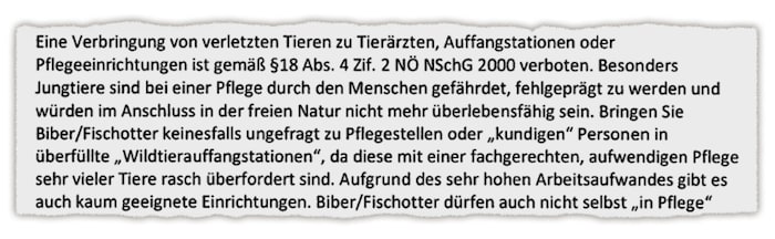 Das Schriftstück verbietet es Polizisten, verletzte Tiere zu Tierärzten zu bringen. Und es ...