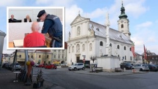 Der angeklagte 52-Jährige vor Richter Manfred Hohenecker im LG Korneuburg.