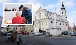 Der angeklagte 52-Jährige vor Richter Manfred Hohenecker im LG Korneuburg.