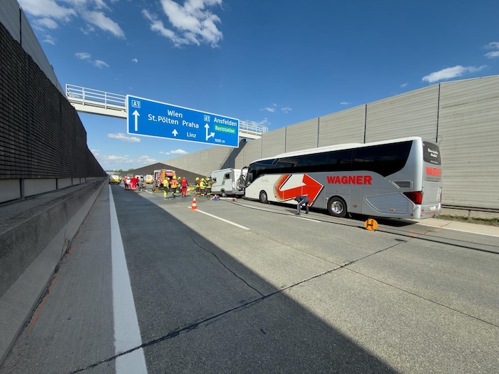 Die Unfallstelle auf der Westautobahn