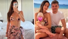 Max Verstappen, Kelly Piquet und Lily genießen die gemeinsame Zeit. 