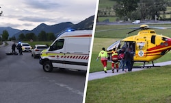 Die Mädchen wurden vor Ort erstversorgt und dann mit dem Hubschrauber bzw. mit dem Rettungswagen ...
