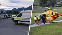 Die Mädchen wurden vor Ort erstversorgt und dann mit dem Hubschrauber bzw. mit dem Rettungswagen ...