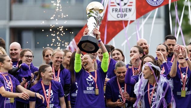 There was great jubilation among the players of Austria Vienna.