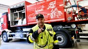Hannes Koch, Hauptmann der Feuerwehr Eisbach- Rein, war als Einsatzleiter von Anfang bis zum ...