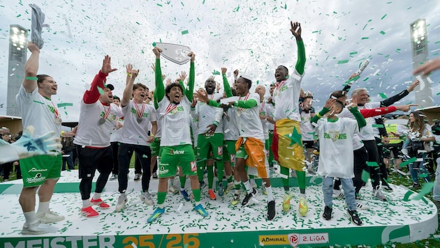 Austria Lustenau krönte sich zum Meister der 2. Liga.