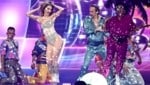 Victoria Swarovski heizte den ESC-Fans im Glitzerbody ein.