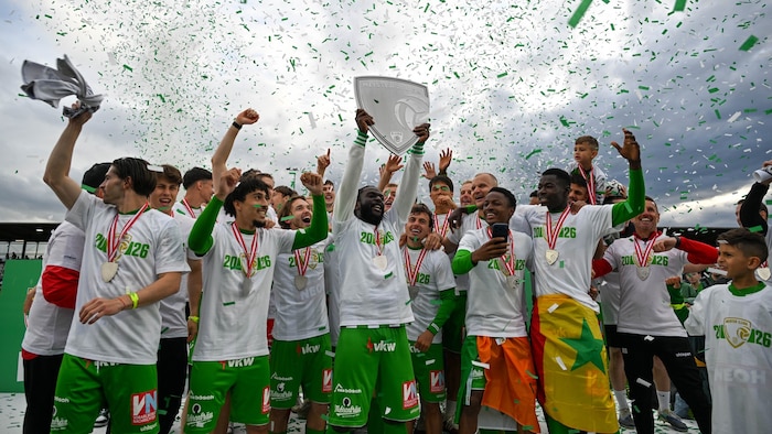 Austria Lustenau bejubelte den Meistertitel.