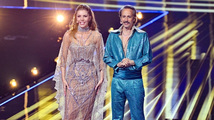 Victoria Swarovski funkelte nach dem Kostümwechsel in einem sexy Naked-Dress.