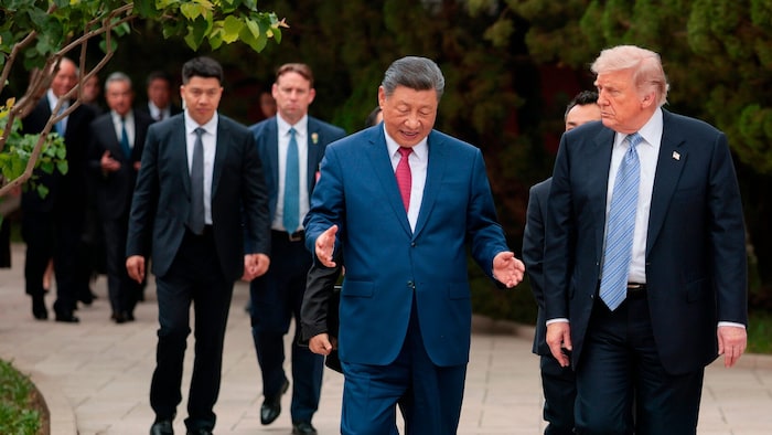 Trump ist mit einer großen Wirtschaftsdelegation nach China gereist.