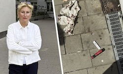 Christina Schlosser vor dem stets offenen Zugang zum Areal. Erste „Bahnhofs-Vertriebene“ haben ...