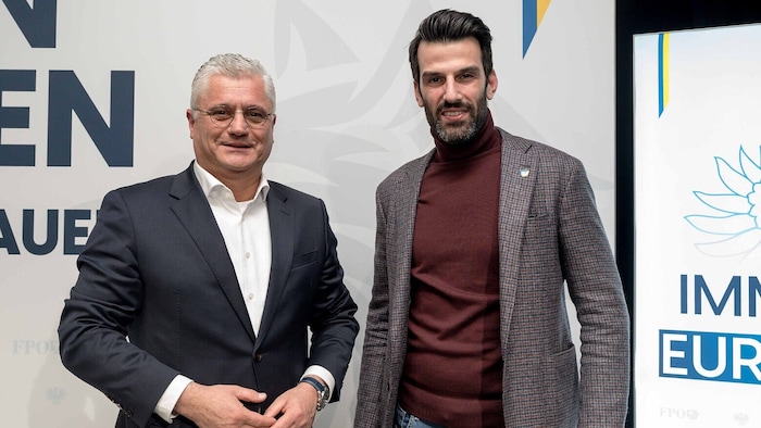Asyllandesrat Antauer mit FPÖ-Landesparteiobmann Landbauer