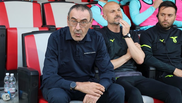 Wird Maurizio Sarri mit seiner Mannschaft am Sonntag im Römer-Derby antreten?