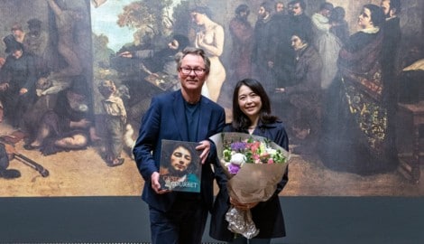 Direktor und Kurator der Courbet-Schau Hans-Peter Wipplinger mit Yuki Aoki, die er diese Woche ...