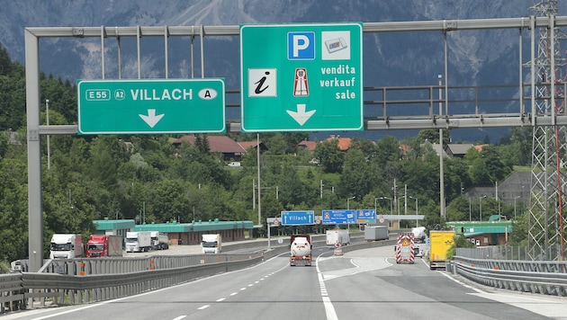 Grenzübergang zwischen Kärnten und Italien