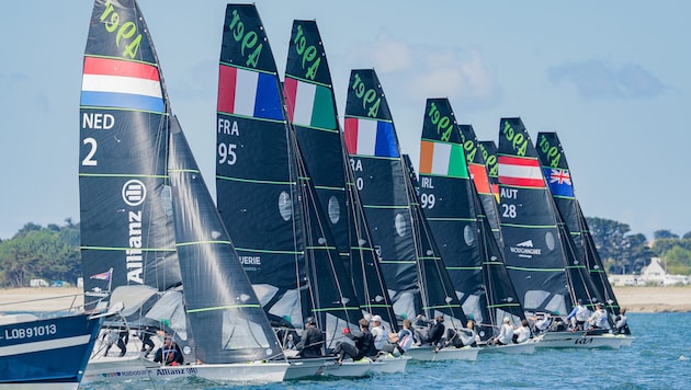 Vor Quiberon findet derzeit die 49er-WM statt.