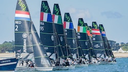 Vor Quiberon findet derzeit die 49er-WM statt.