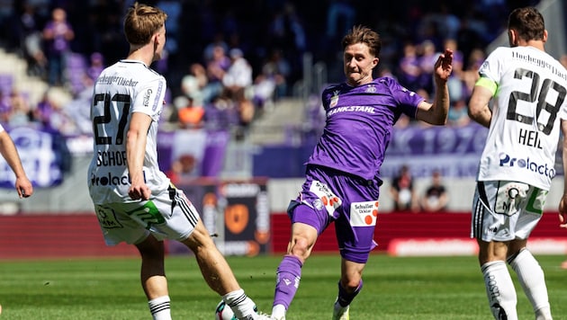 Reinhold Ranftl (M.) fordert am Sonntag mit der Wiener Austria den LASK.