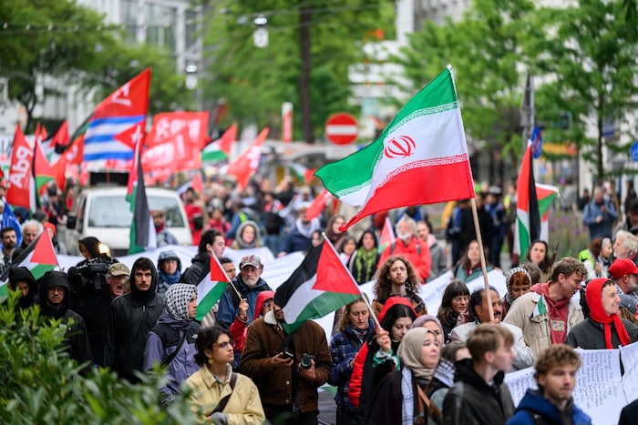 Bei propalästinensischen Demonstrationen kommt es immer wieder zu Auseinandersetzungen über ...