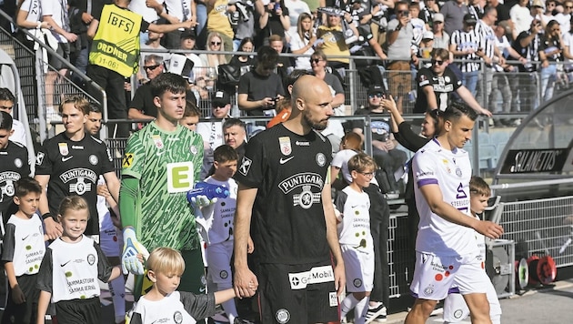 Der Countdown vor dem Anpfiff gegen Rapid ist bei Sturm bis ins Detail geplant.