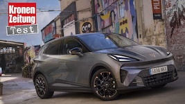 Der Elektro-Stadtflitzer Cupra Raval in seiner Heimat Barcelona.