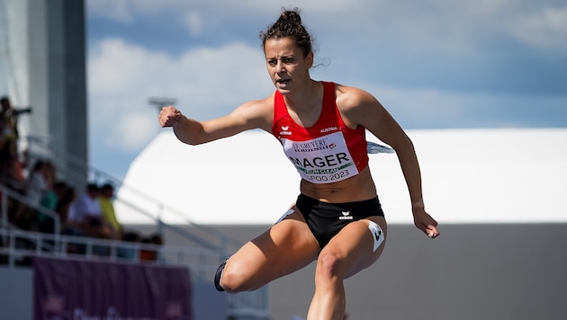 Anna Mager stellte machte über die Hürden sehr gute Figur.