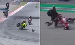 Die Crashes von Alex Marquez (links) und Johann Zarco (rechts) überschatten den Großen Preis von ...