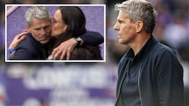 Didi Kühbauer holte sich von seiner Frau das Meisterbussi ab – und war danach gerührt.