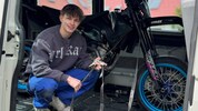 KTM-Zweitakter überstellt Fabio Winkelbauer seit Kurzem mit einem eigenen Transporter von ...
