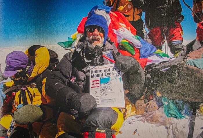 2008 erreichte Helmut mit der „Krone“ den höchsten Punkt der Welt.