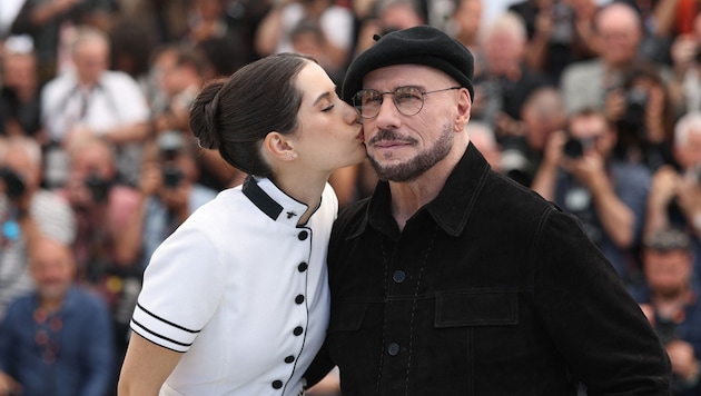John Travolta mit seiner Tochter Ella Bleu Travolta am Samstag bei einem Fototermin für seinen ...