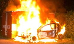 Ein Übungsauto der Feuerwehr ging in Rankweil in Flammen auf.