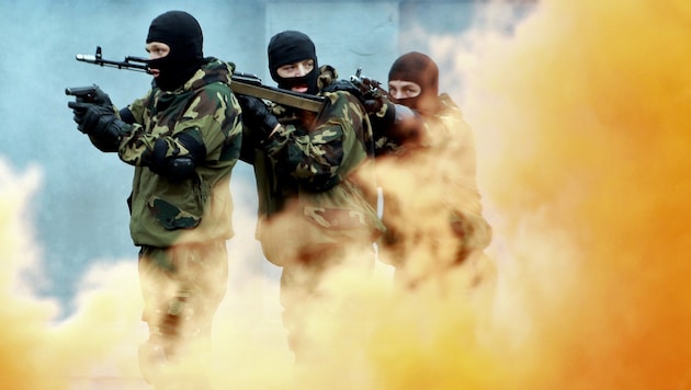 Das Militär in Belarus bei einer Übung (Archivbild).