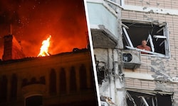 Nach der Drohnenattacke auf die Region Moskau (siehe Bild rechts) hat Russland die Ukraine ...