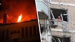 Nach der Drohnenattacke auf die Region Moskau (siehe Bild rechts) hat Russland die Ukraine ...