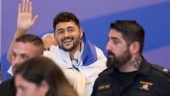 Noam Bettan nach dem Song Contest in Wien bei seiner Ankunft in Tel Aviv 