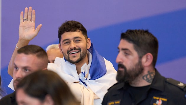 Noam Bettan nach dem Song Contest in Wien bei seiner Ankunft in Tel Aviv