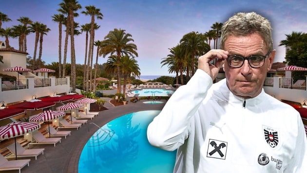 Ralf Rangnick war persönlich vor Ort, um sich das WM-Quartier anzusehen.