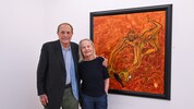 Christian Ludwig Attersee und Gunde Lössl, Galeristin in Gmunden
