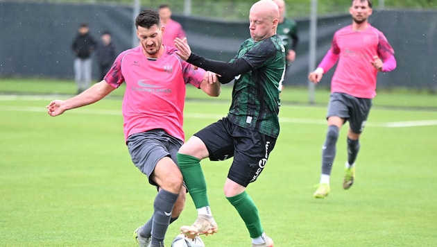 Kirchberg-Thening (pink) war im Derby klar überlegen.