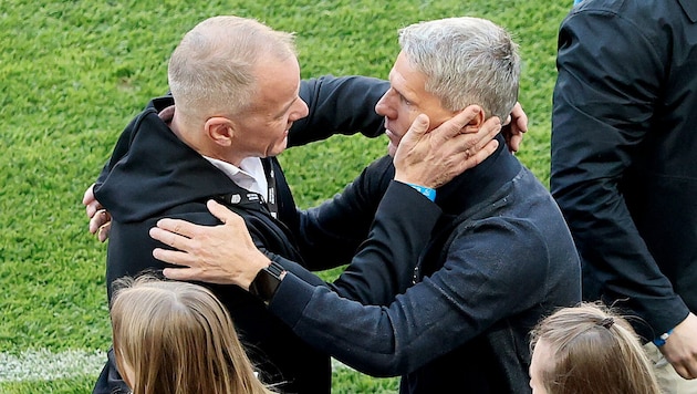 Sie machten den LASK zum Meister: Siegmund Gruber (links) und Dietmar Kühbauer