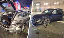 Beide Autos wurden massiv beschädigt.