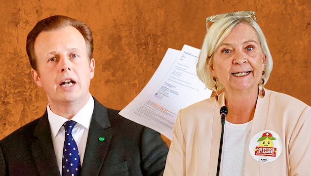 ÖVP-Gesundheitslandesrat Karlheinz Kornhäusl und KPÖ-Klubobfrau Claudia Klimt-Weithaler